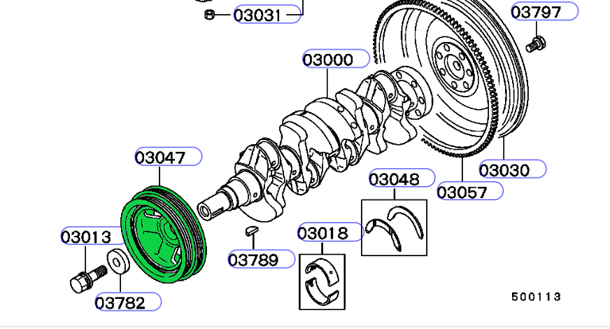 pulley 4g93 mitsubishi